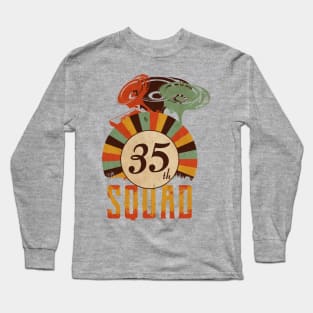 35th anniversary music squad, birthday gift vintage Long Sleeve T-Shirt